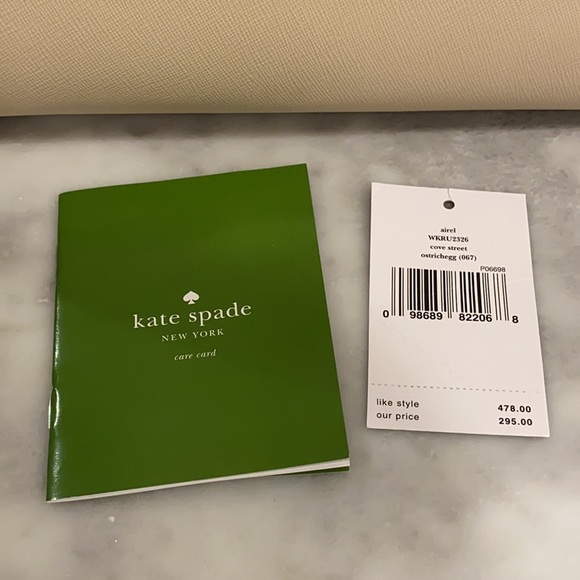 Kate Spade ♠️ New York Cream Shoulder/Tote Bag Ariel Cove Street Ostrichegg EUC - Picture 15 of 16